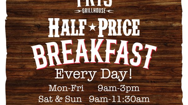 Half price breakfast